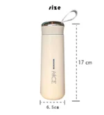 Nice Water Bottle Glass Inner Liner with Plastic Shell Bottles for School,College,Office | Portable Handheld, Multicolor 400ml - Image 4