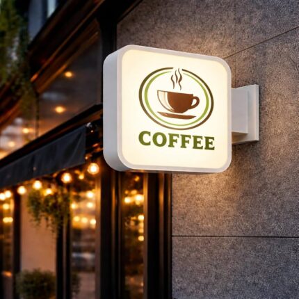 Acrylic LED Lollipop Flange Sign Board